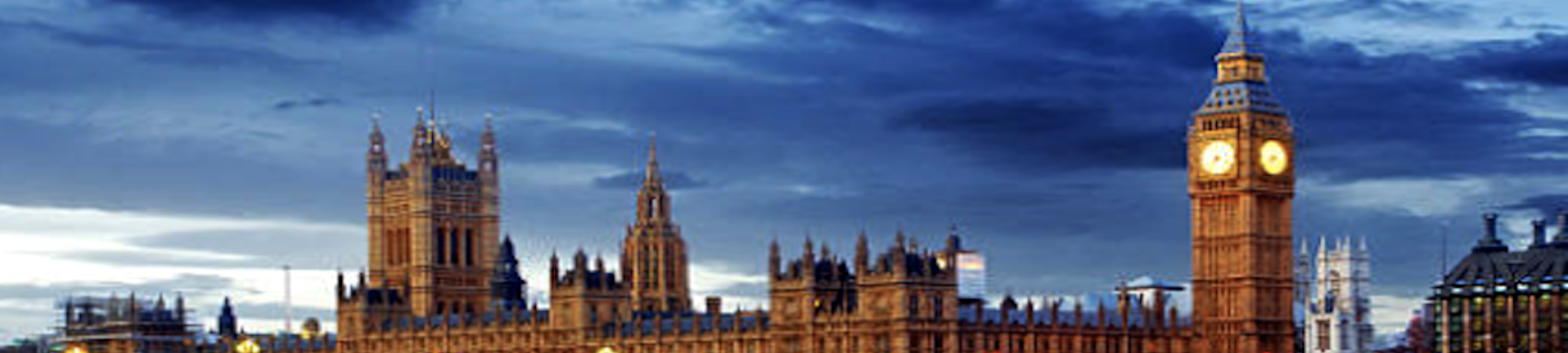 Panorama de Londres com Big Ben e Parlamento